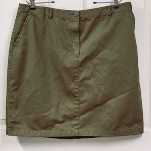 Avocado Green Denim Skirt Size 18
